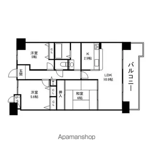 コスモ守山4番館【2階】の間取り