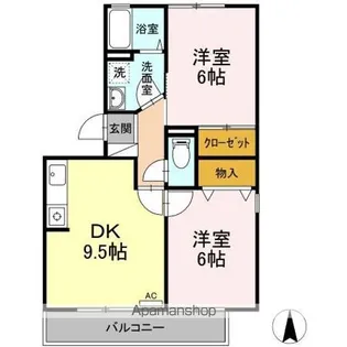 グリーンハイツ B【3階】の間取り