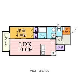 プロムナード6番館【1階】の間取り
