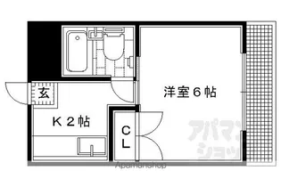 八瀬グリーンハイム【303号室】の間取り