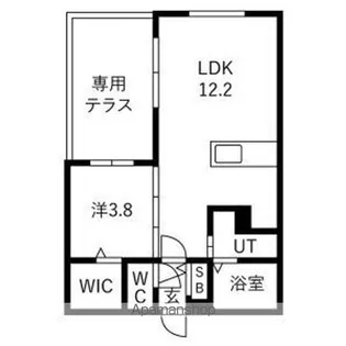 仮)宮の森2ー2MS【106号室】の間取り