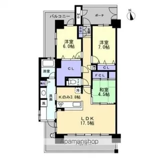 アルファステイツ木太レインボー通り【301号室】の間取り