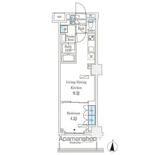 フロンティアレジデンス錦糸公園【4階】の間取り