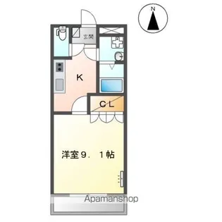 向学マンション歓【3階】の間取り