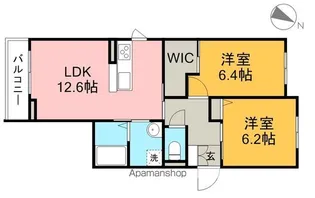 シャーメゾン カープ【1階】の間取り