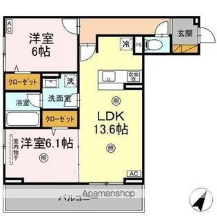 グランディール柏の葉【2階】の間取り