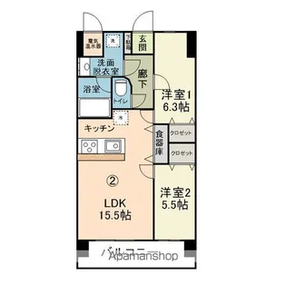 ブライムタワー古川【9階】の間取り