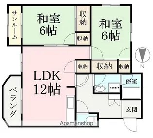 コーポ小林【406号室】の間取り