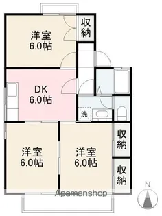 エステート松原C・D棟【2階】の間取り