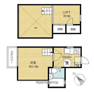 メゾンオンブリック【2階】の間取り