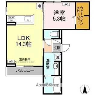 セレスティア開成 A棟【2階】の間取り
