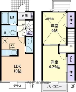 GRAND FONTAINE B【102号室】の間取り