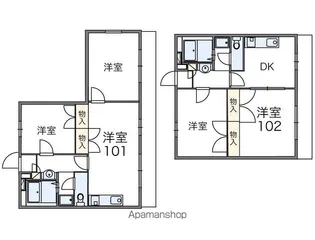 レオパレスOISO【1階】の間取り
