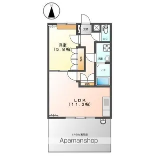 1Kの間取り画像