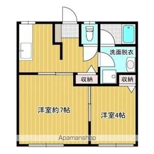 フラワーハイツ【A号室】の間取り