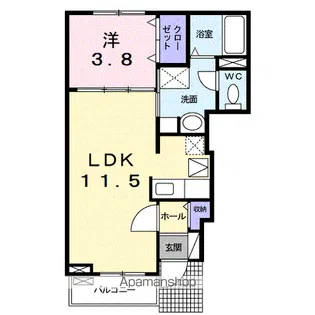 レオ・レグルス【1階】の間取り