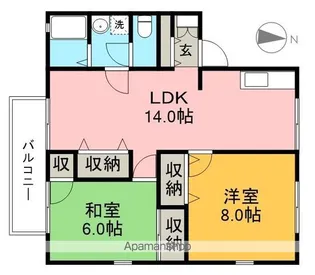 パークサイドアサヒ C棟【1階】の間取り