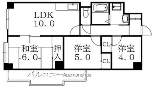 クレセントコート(西今川)【206号室】の間取り