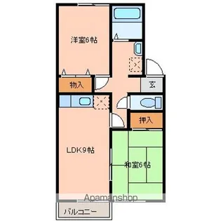 セジュールリベルテA【1階】の間取り