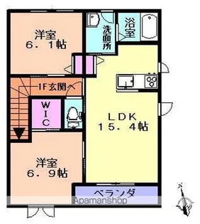 ルイ・アビタシオンB【202号室】の間取り