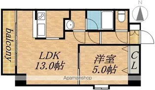 ノール山鼻【8階】の間取り