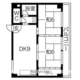 幸栄ハイツ城下【5階】の間取り