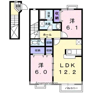 アルドーレA【2階】の間取り