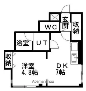 リズム医大前【4階】の間取り