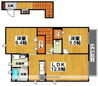 エスポワール楠【2階】の間取り