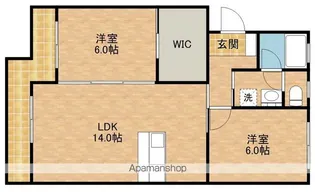 ボヌール片岡Ⅱ【2階】の間取り