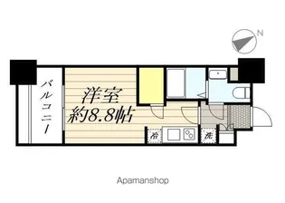 パークアクシス福岡県庁前【2階】の間取り