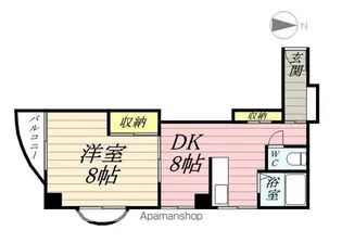 グレースシャトル伊島【206号室】の間取り
