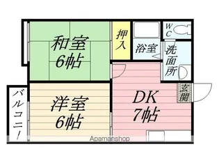 グランデュール松原【2階】の間取り