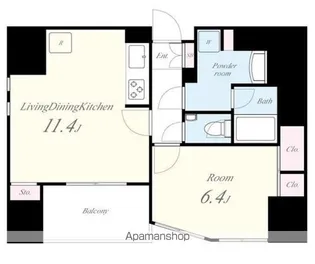 テアトル神南【6階】の間取り