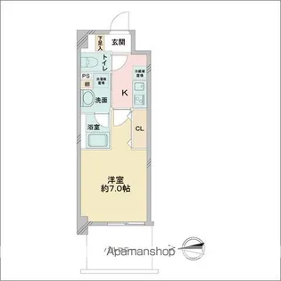 ジュール亀島【306号室号室】の間取り