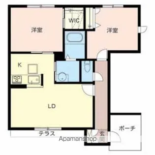メゾンルーチェ A棟【102号室】の間取り