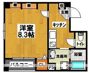 エヌエムスワサントドゥイースト【3階】の間取り