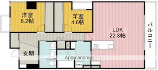 MAGNIFIQUE北桜塚【2階】の間取り