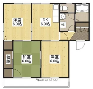 ハイツ谷中E棟【2階】の間取り