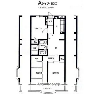 サニーハウス松風【3階】の間取り