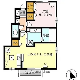 クレストヒルズ B棟【1階】の間取り