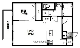ウエストパークTS【1階】の間取り