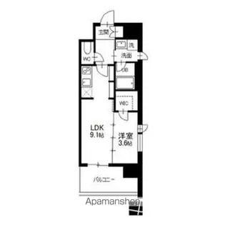 エルスタンザ葵【4階】の間取り