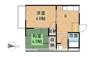 フォーブルS大坂【205号室】の間取り