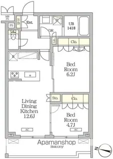 ミレーネ滝野川【4階】の間取り