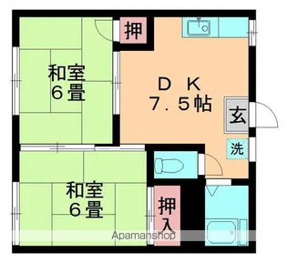パールハイツ【101号室】の間取り