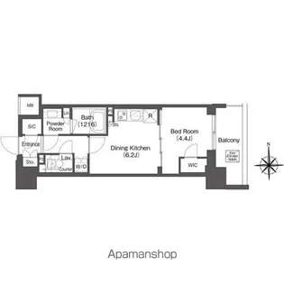 コンフォリア東新宿【5階】の間取り