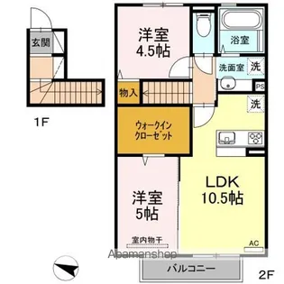 CLASSY・小峯(クラッシィオミネ)【2階】の間取り