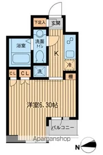 東京都新宿区大久保2丁目【マンション】の間取り