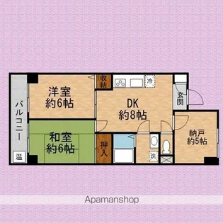 朝霞マンション【2階】の間取り